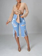 Indiebeautie Ripped Capris Jeans